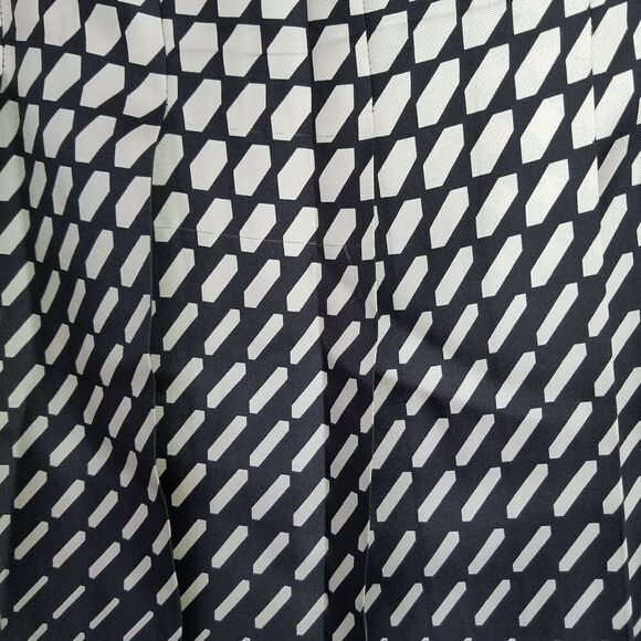 Vintage Ann Taylor 100% Silk Pleated Geometric Skirt - Picture 5 of 7